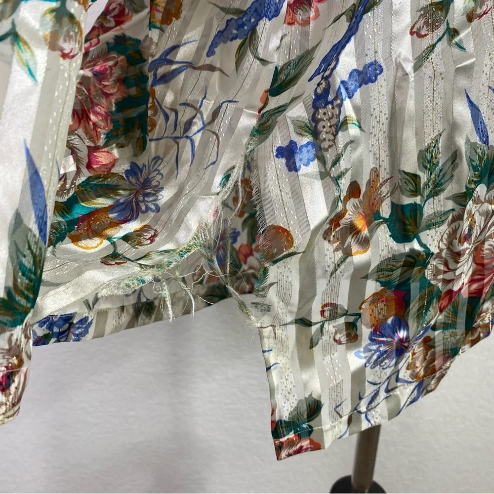 Vintage Victoria Secret Gold Label Floral Pajama Top